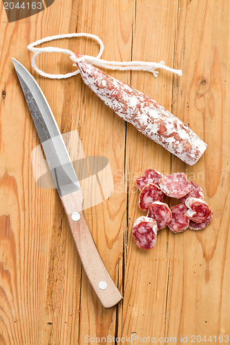 Image of white salami sausage