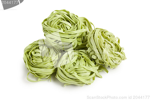 Image of green pasta tagliatelle 