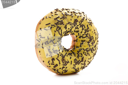 Image of sweet doughnut on white