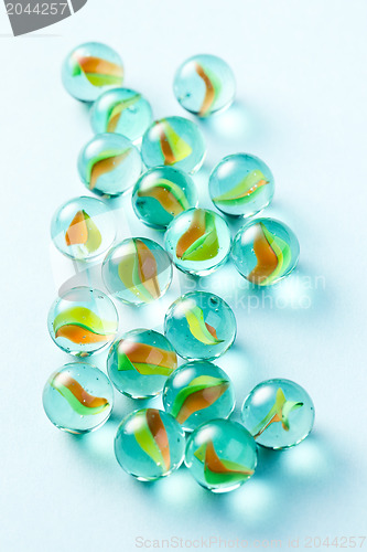 Image of colorful glass marbles