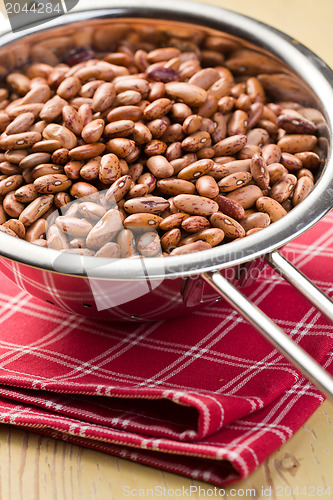 Image of red beans in colander