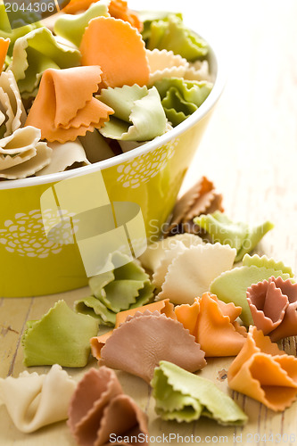 Image of raw colored pasta