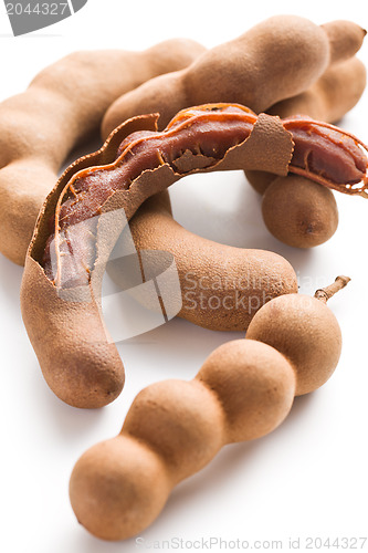 Image of tamarinds isolated on white background