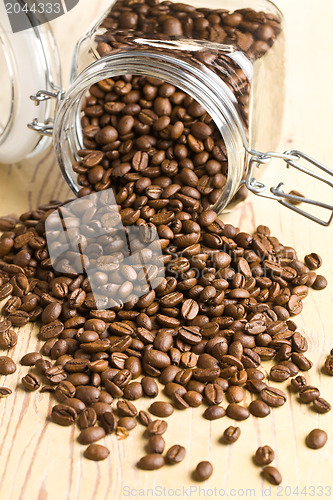 Image of poured coffee beans