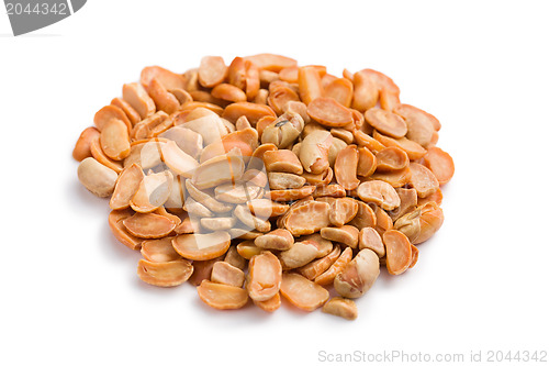 Image of roasted soya beans on white