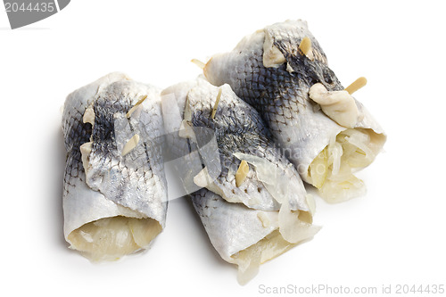 Image of rollmops on white