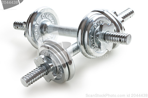 Image of chrome dumbells