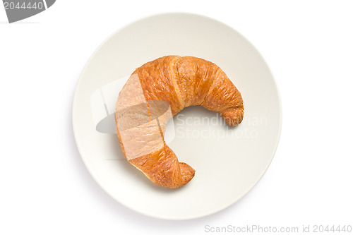 Image of fresh croissant on plate