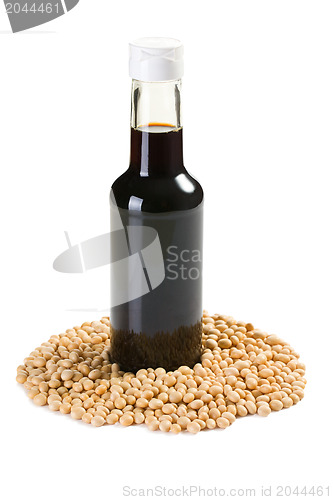 Image of soy sauce in bottle