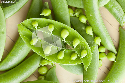 Image of green peas pods