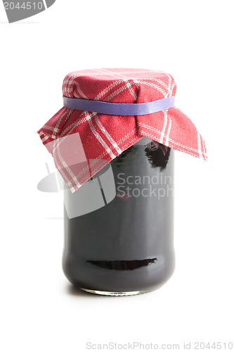 Image of fruity jam in glass jar