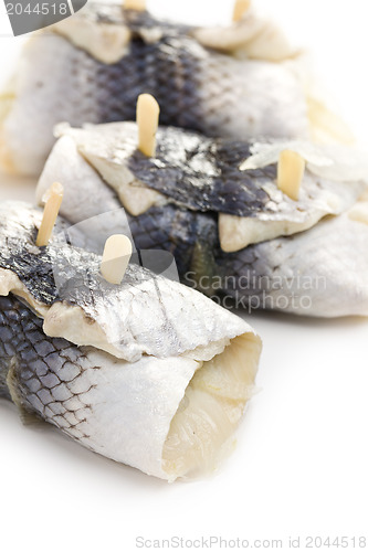 Image of rollmops on white