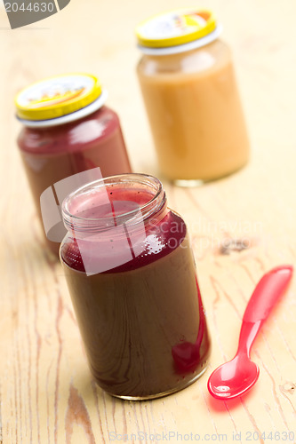 Image of baby food in glass jar