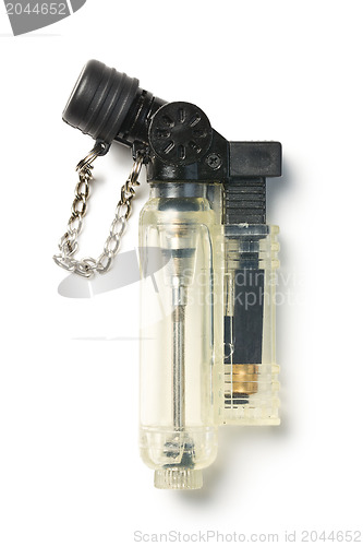 Image of gas lighter on white background