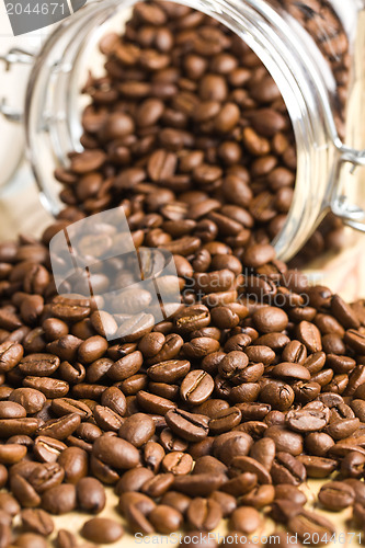 Image of poured coffee beans