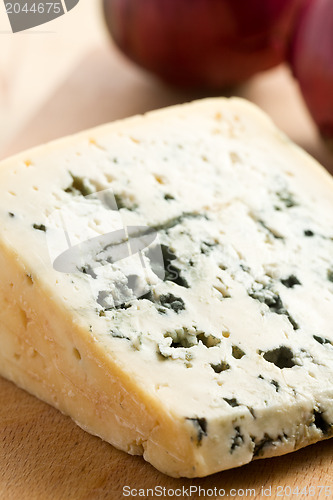 Image of blue cheese on kitchen table