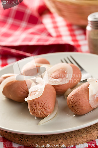 Image of sour sausage with onion