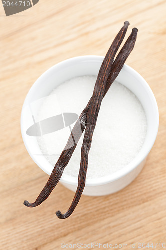 Image of vanilla beans with sugar
