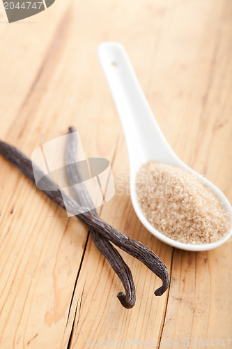 Image of vanilla beans with sugar