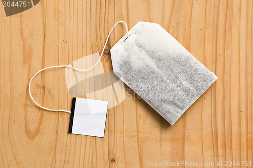 Image of tea bag on table