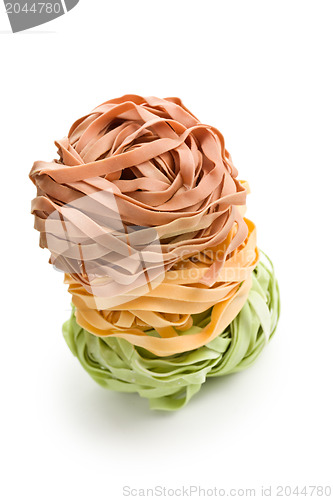 Image of colorful pasta tagliatelle 