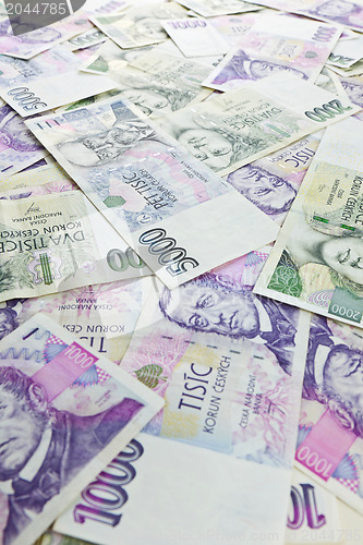 Image of czech money background