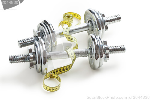 Image of chrome dumbells