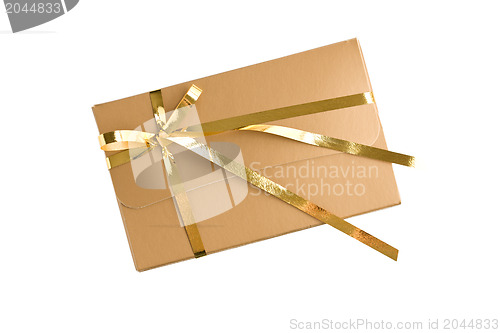 Image of gold wrapped gift