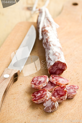 Image of white salami sausage