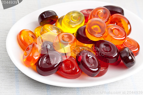 Image of colorful candy on plate