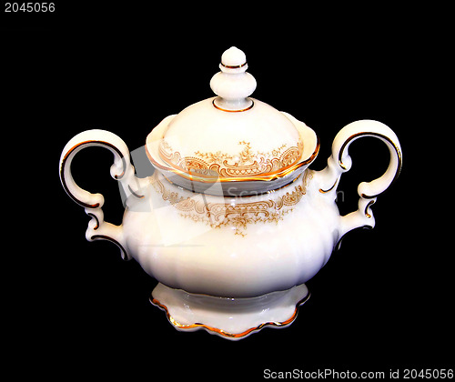 Image of Expensive Porcelain Teaset Sugar Pot