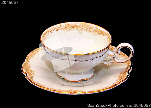 Image of Expensive Porcelain Teaset Tea Cup and Saucer