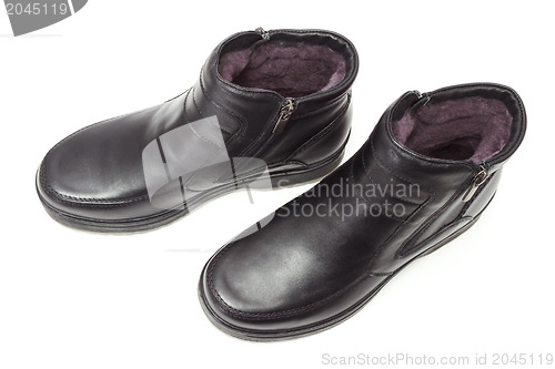 Image of Two black insulated boots
