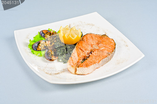 Image of salmon steak