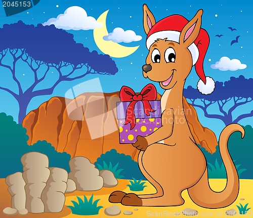 Image of Christmas kangaroo theme image 2