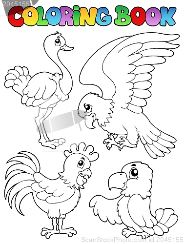 Image of Coloring book bird image 1