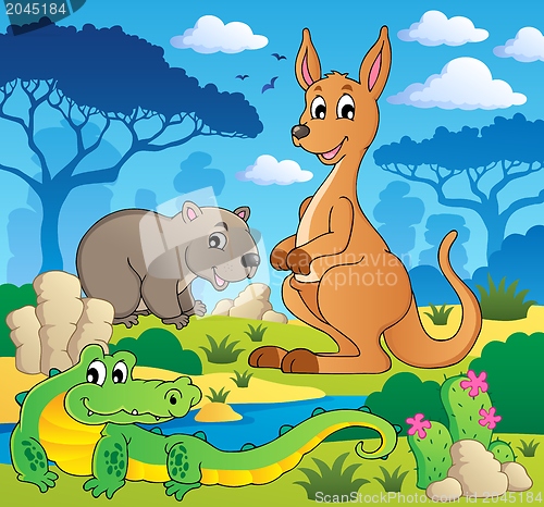 Image of Australian animals theme 1