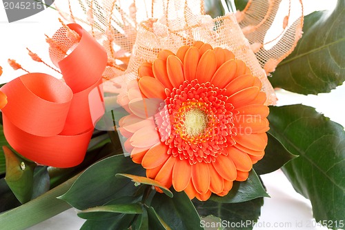 Image of fresh bouquet from orange gerbers