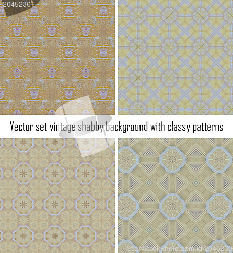 Image of Vector set vintage background classical patterns