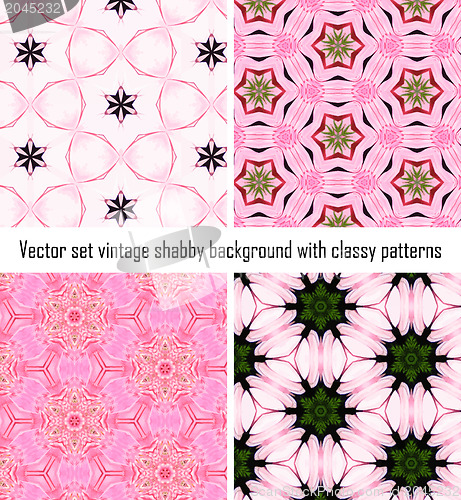 Image of Vector set vintage background classical patterns