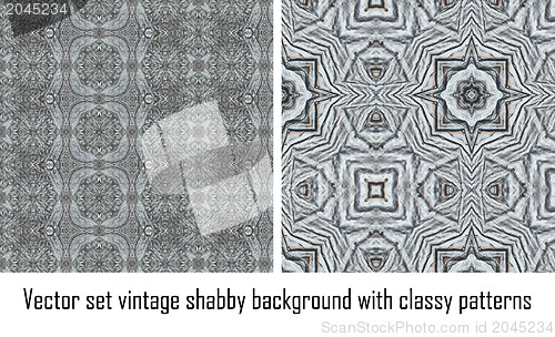 Image of Vector set vintage background classical patterns