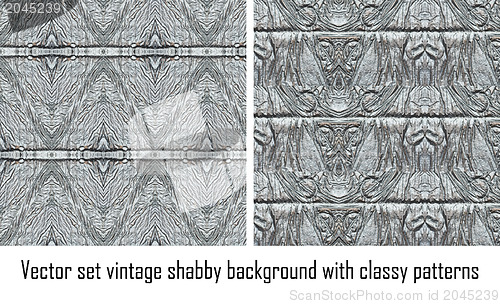 Image of Vector set vintage background classical patterns