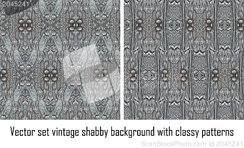 Image of Vector set vintage background classical patterns