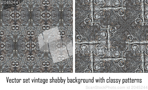 Image of Vector set vintage background classical patterns