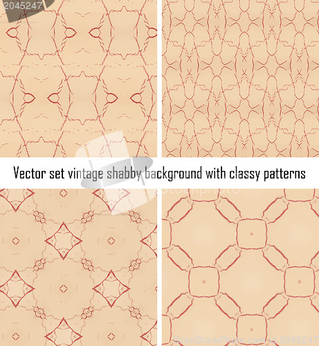 Image of Vector set vintage background classical patterns