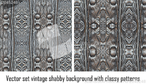 Image of Vector set vintage background classical patterns