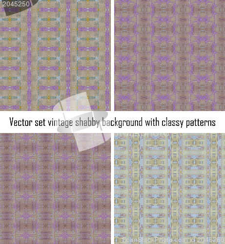 Image of Vector set vintage background classical patterns