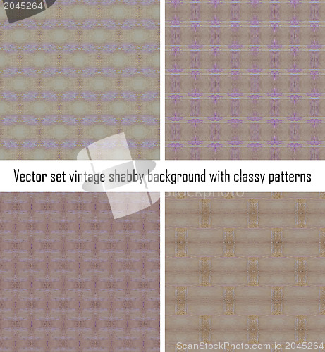 Image of Vector set vintage background classical patterns