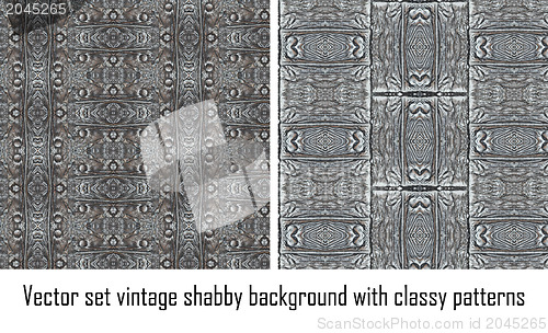 Image of Vector set vintage background classical patterns