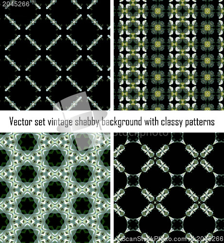 Image of Vector set vintage background classical patterns